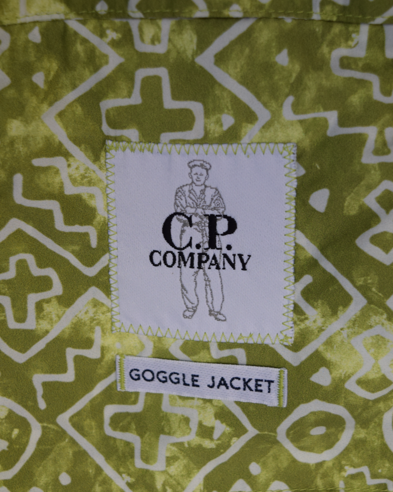 C.P. Company Flatt Nylon Goggle Jacket Green detail view