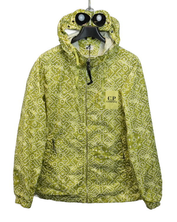 C.P. Company Flatt Nylon Goggle Jacket Green front view