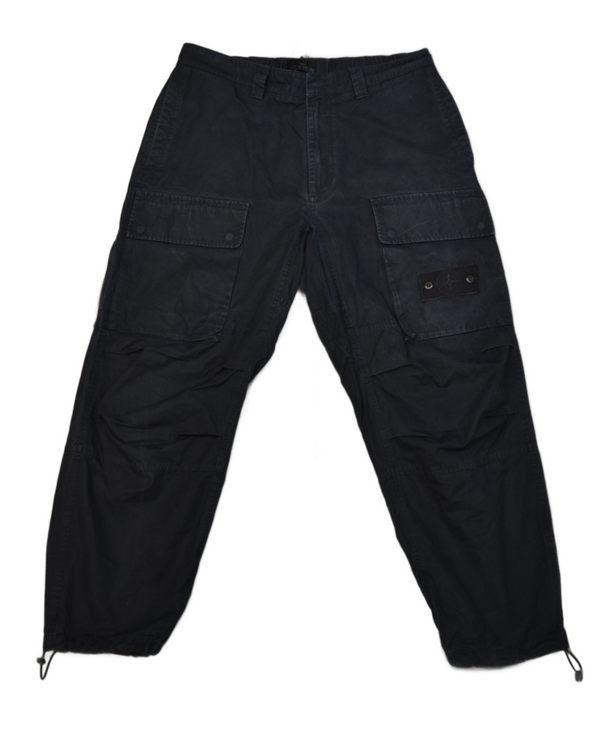 Stone Island Ghost Project Cargos Black front view