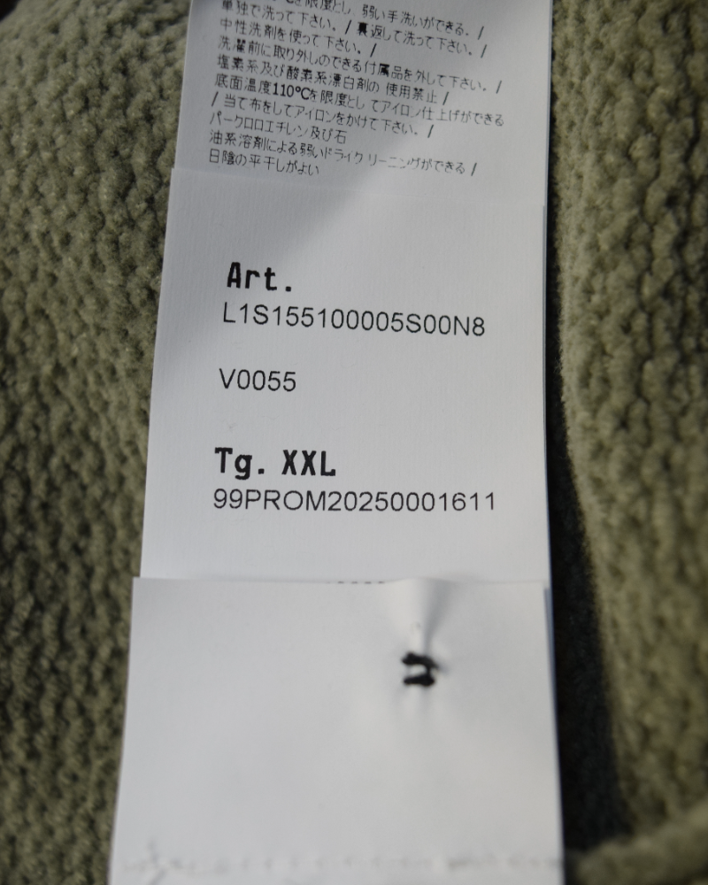 Stone Island Chenille Knit Crewneck sage detail view