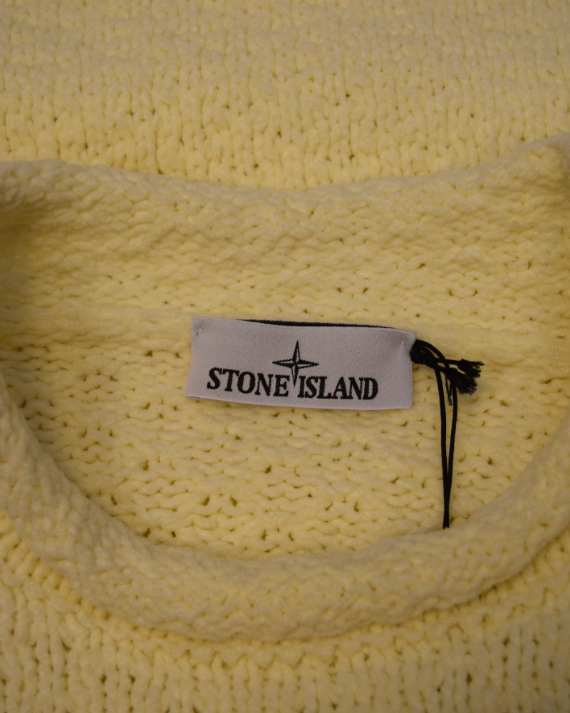 Stone Island Chenille Mock Neck Cream detail view