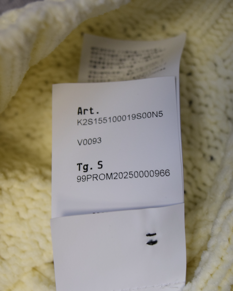Stone Island Chenille Mock Neck Cream detail view
