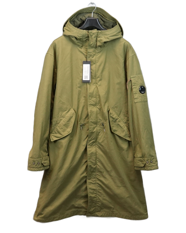 C.P Company Twill HD Parka Green front view