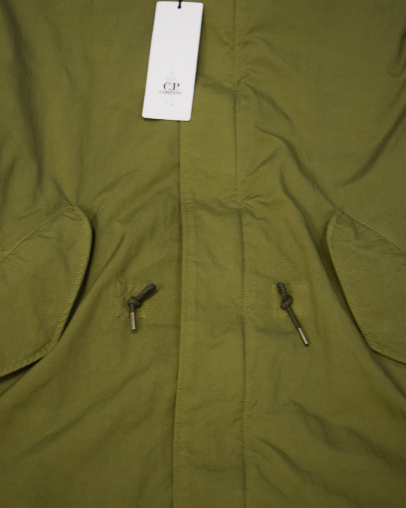 C.P Company Twill HD Parka Green detail view