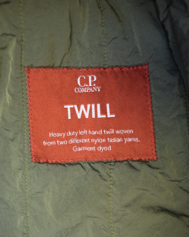 C.P Company Twill HD Parka Green detail view