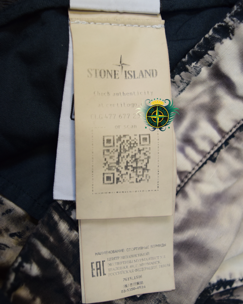 Stone island X Snowbeast Custom Cargo Shorts detail view