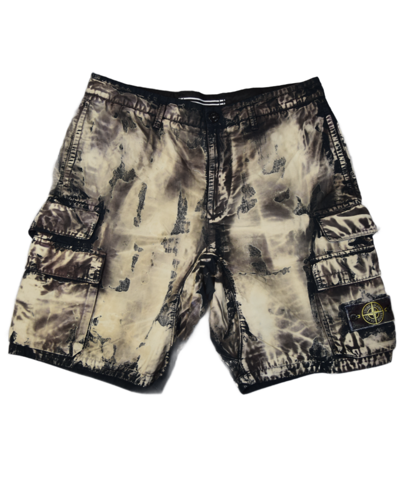 Stone island X Snowbeast Custom Cargo Shorts front view