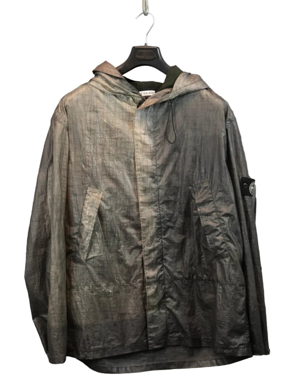 Stone Island 2000 Special Process Liquid Reactive Jacket Green