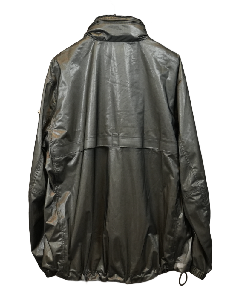 Stone Island Metalic Run Proof Nylon Metal Jacket Black back view