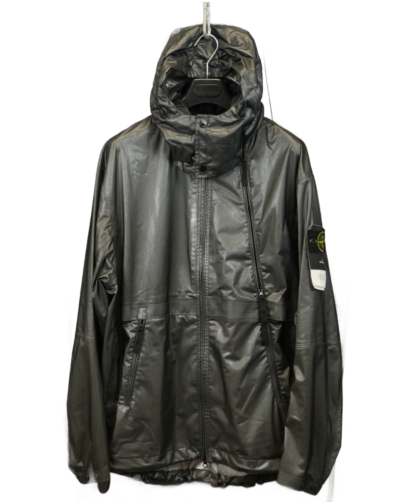 Stone Island Metalic Run Proof Nylon Metal Jacket Black detail view