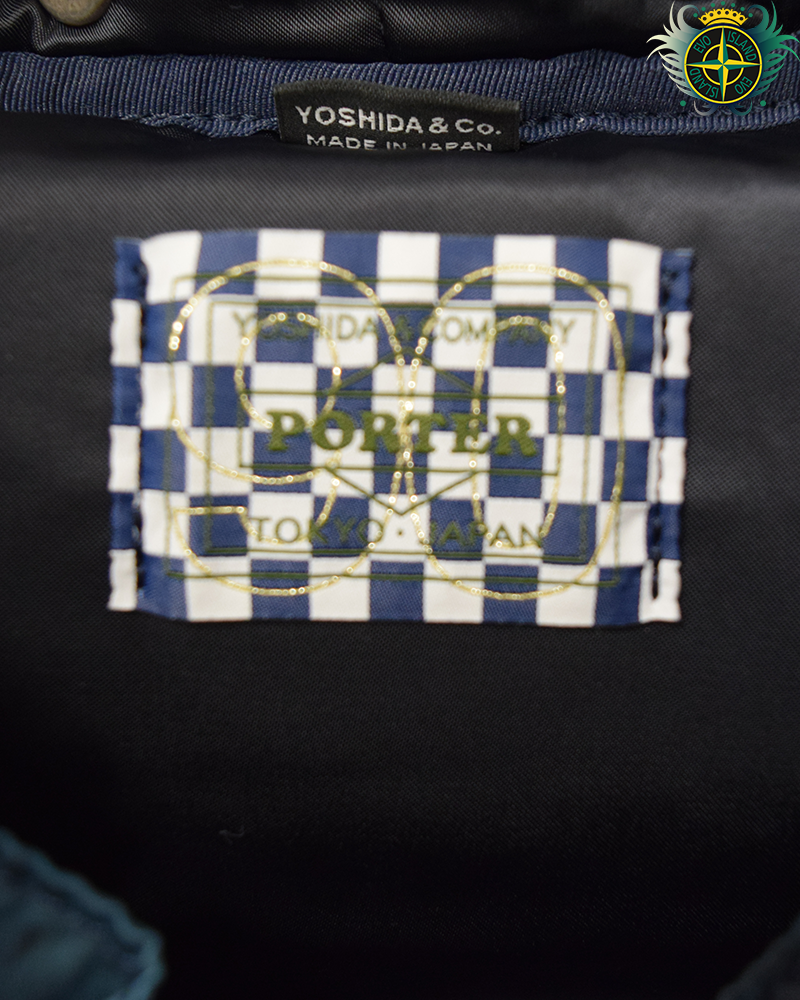 Stone Island Porter Hand Corrosion on Nylon Twill Backpack Blue