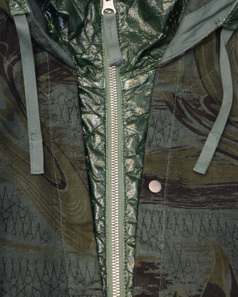 Stone island Shadow Project Printed Cordura- TC Green detail view