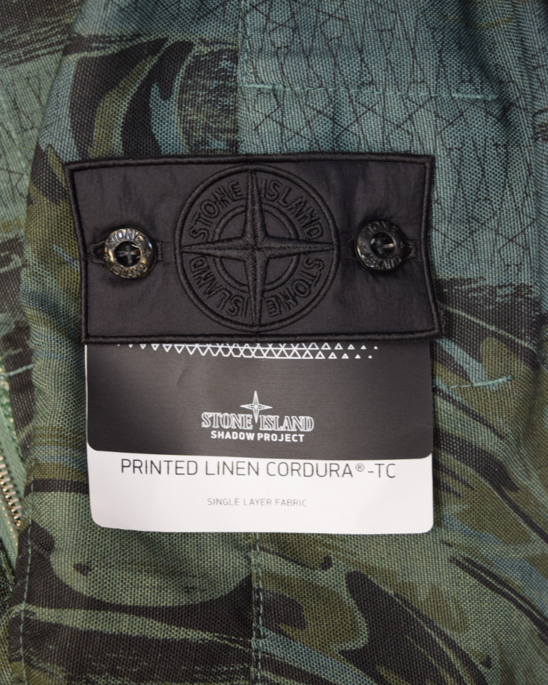 Stone island Shadow Project Printed Cordura- TC Green detail view