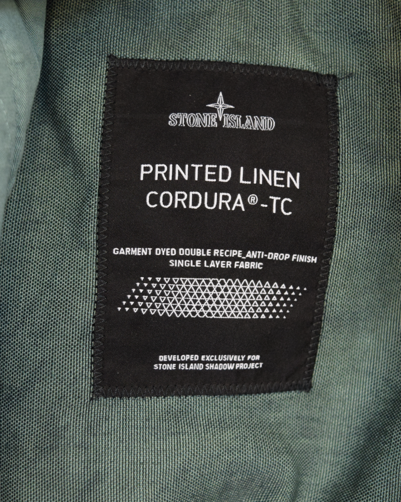 Stone island Shadow Project Printed Cordura- TC Green detail view