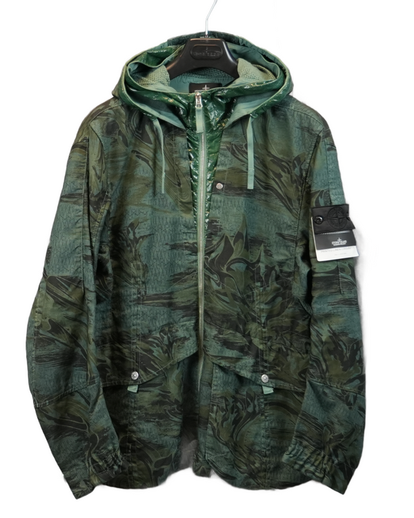 Stone island Shadow Project Printed Cordura- TC Green front view