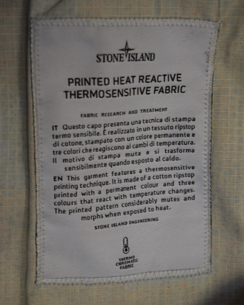 Stone Island Printed Heat Reactive Thermosensenstive Jacket Blue detail view