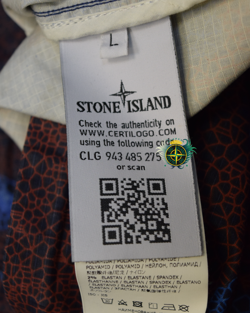 Stone Island Printed Heat Reactive Thermosensenstive Jacket Blue detail view