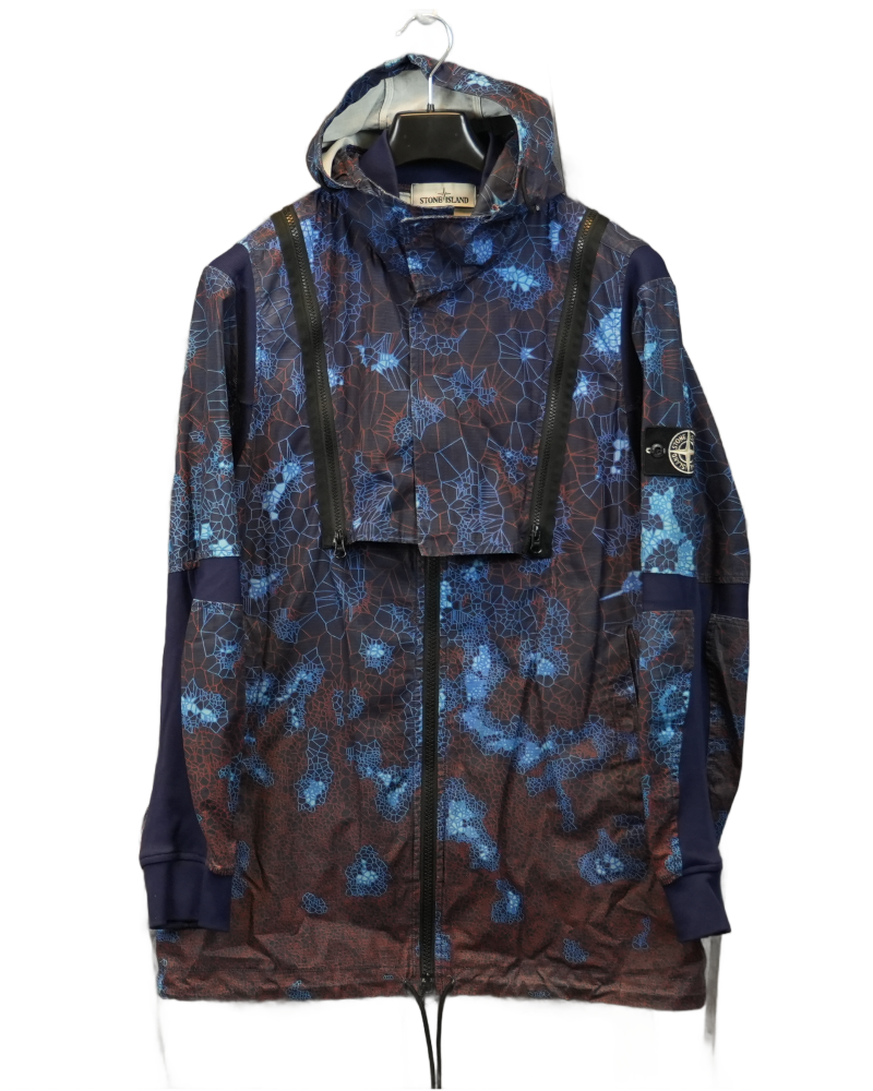 Stone Island Printed Heat Reactive Thermosensenstive Jacket Blue front view