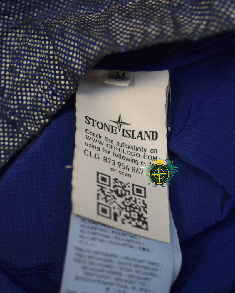 Stone Island Garment Dyed Pixel Reflecive Jacket Blue detail view