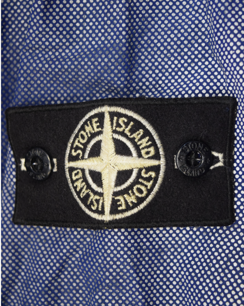 Stone Island Garment Dyed Pixel Reflecive Jacket Blue detail view