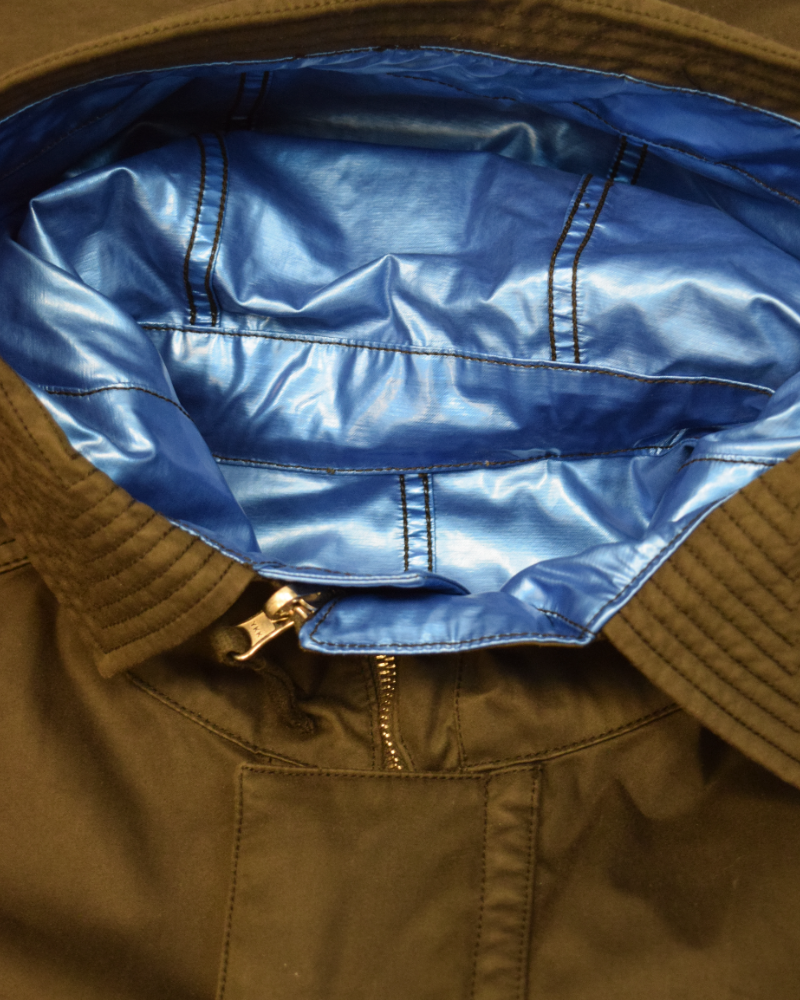 Stone Island Raso Gommato Reversible Jacket Blue and Black detail view
