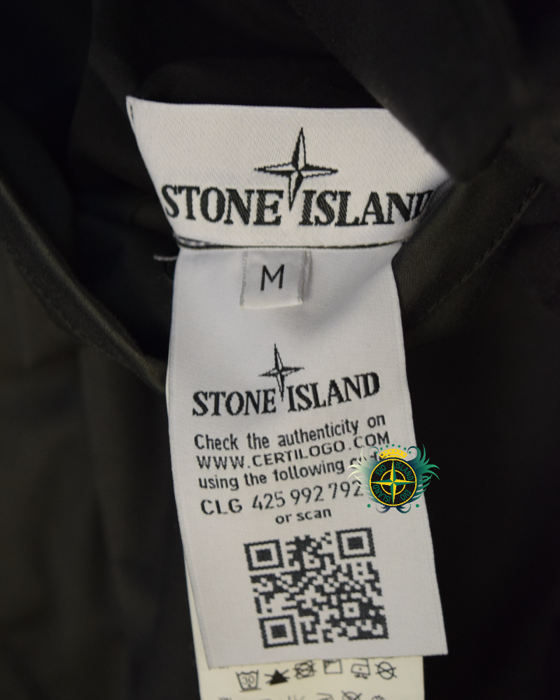 Stone Island Raso Gommato Reversible Jacket Blue and Black detail view