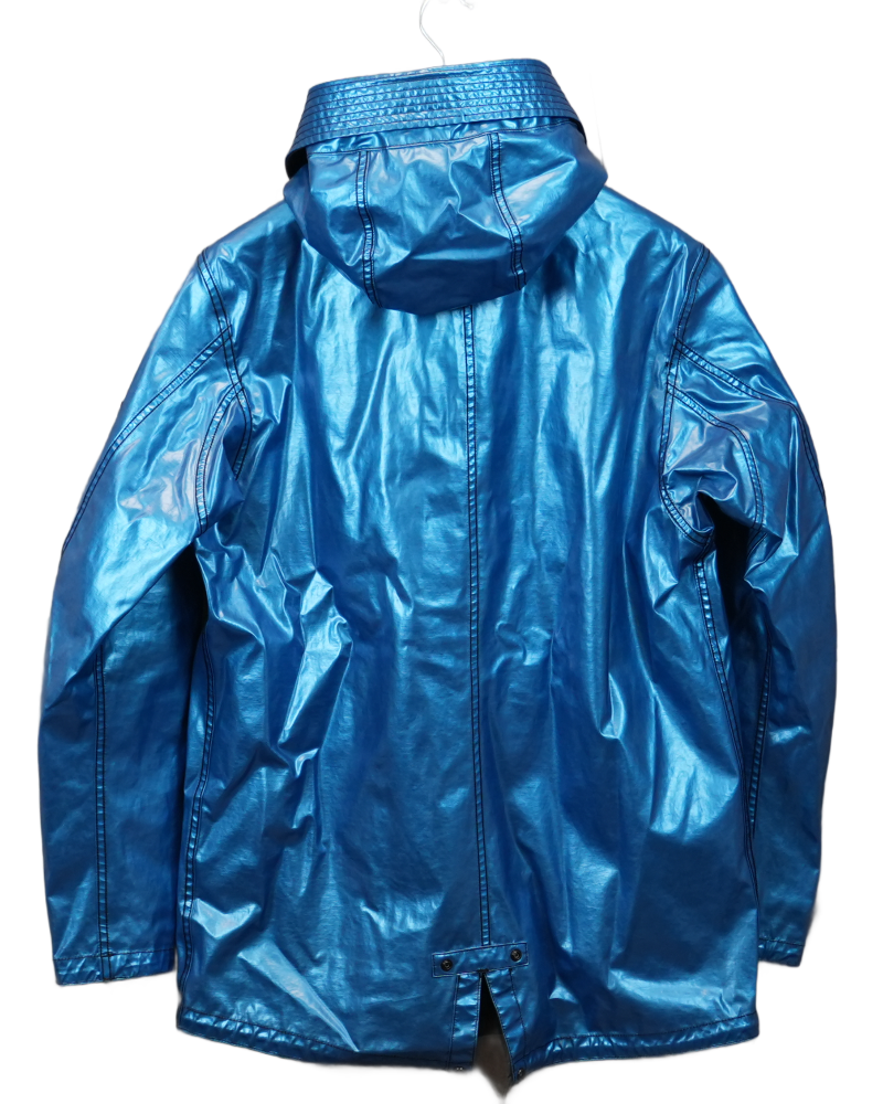Stone Island Raso Gommato Reversible Jacket Blue and Black detail view