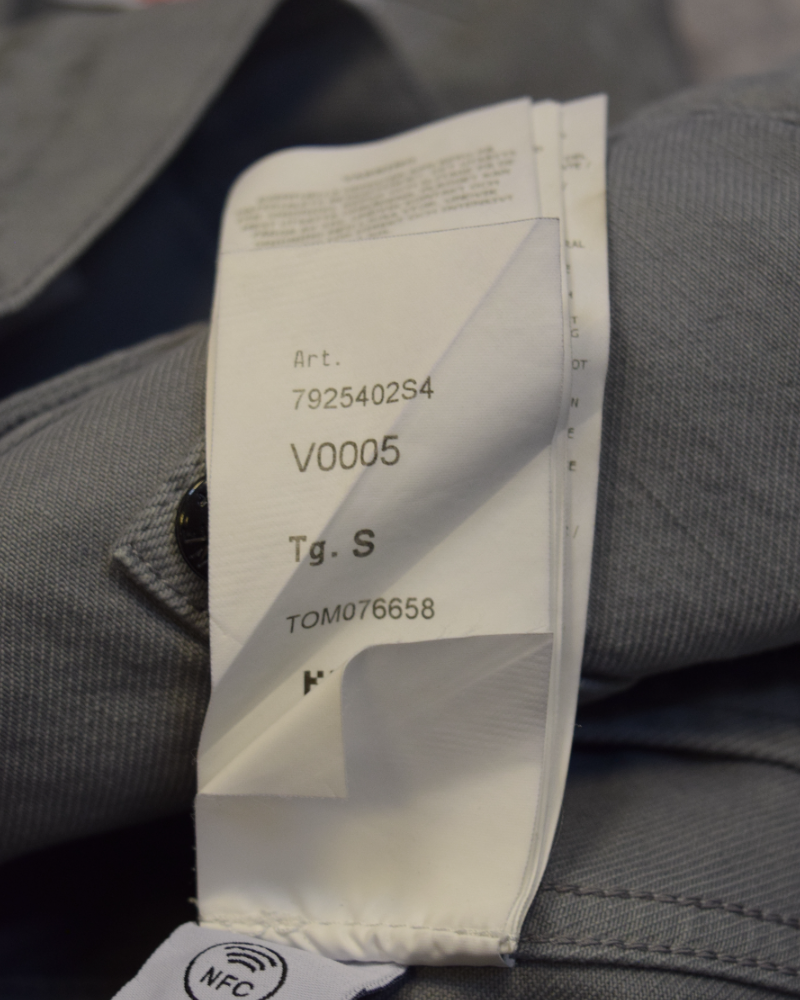 Stone Island Reflective Bull Denim-TC Jacket Grey detail view