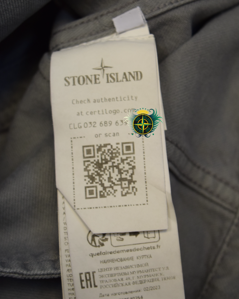 Stone Island Reflective Bull Denim-TC Jacket Grey detail view
