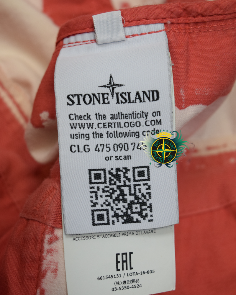 Stone island Coral Hand Corrosion On Raso Coral detail view