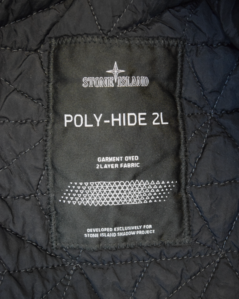 Stone island Shadow Project Poly Hide 2L Black detail view
