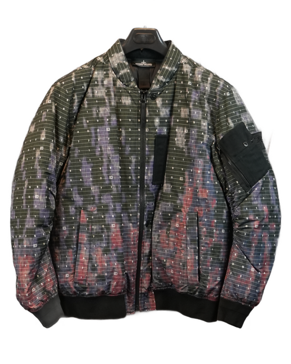 Stone island Shadow Project DPM Chine Down Bomber Jacket Multi front view