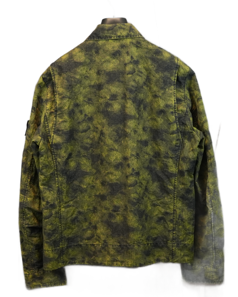 Stone island DPM Jacquard Plated Jacket Green Camo back view
