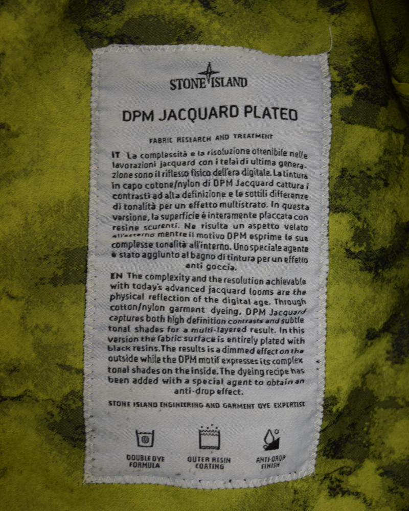 Stone island DPM Jacquard Plated Jacket Green Camo detail view
