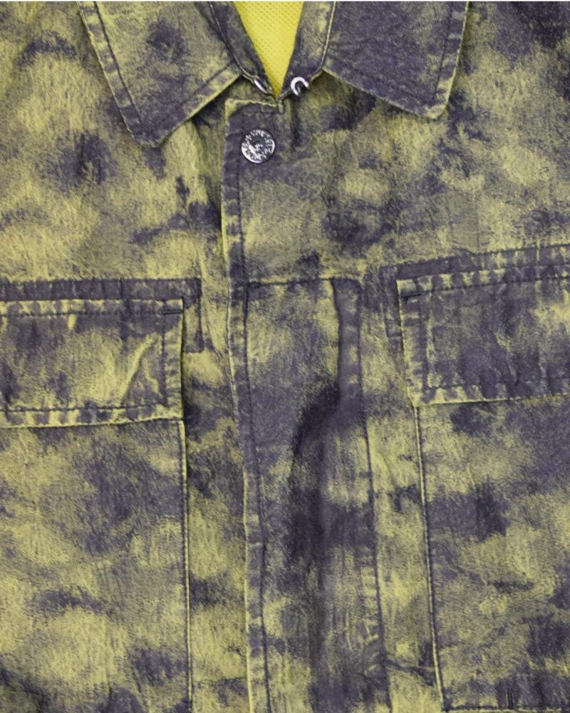 Stone island DPM Jacquard Plated Jacket Green Camo detail view