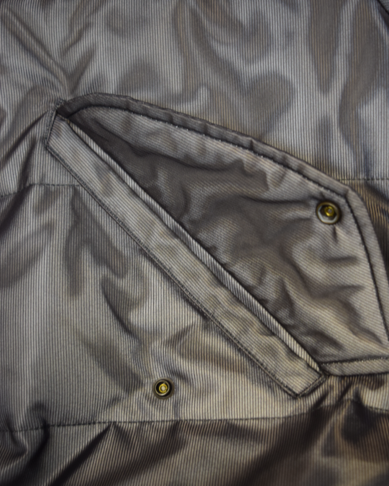 Stone island 2007 Vintage Special Process Reflective Down Jacket Silver detail view