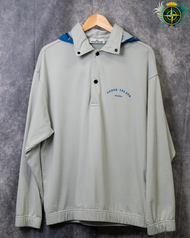 Stone Island Marian Reflective Hoodie Green - L