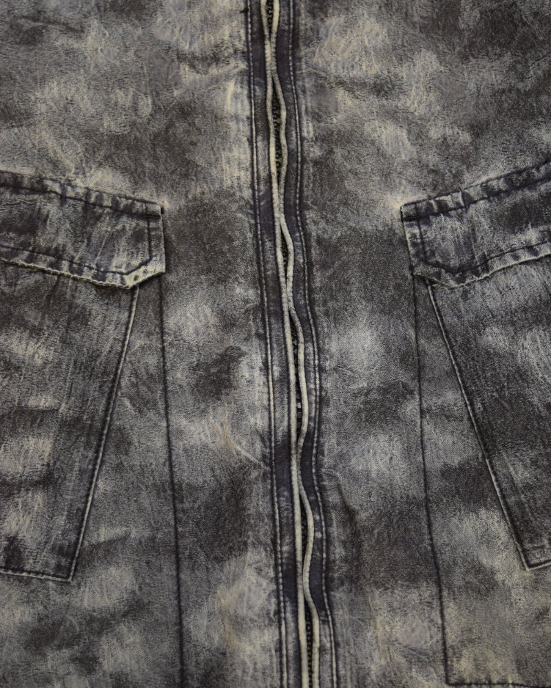 Stone island DPM Jacquard Plated Riot Mask Jacket Grey detail view