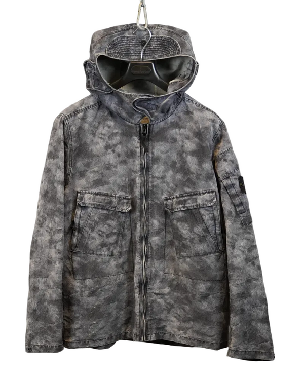 Stone island DPM Jacquard Plated Riot Mask Jacket Grey front view