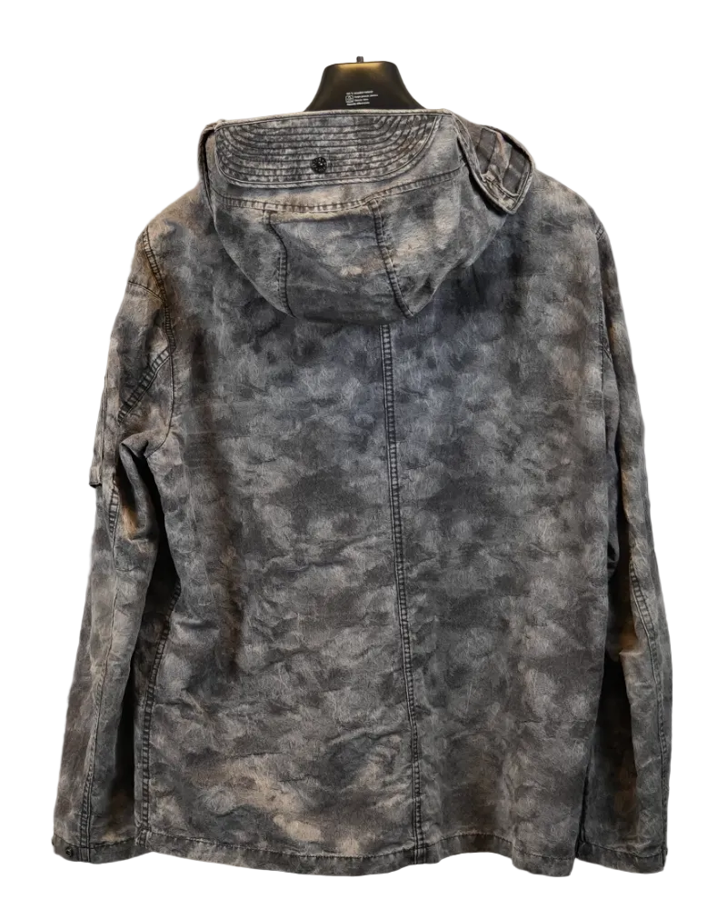 Stone island DPM Jacquard Plated Riot Mask Jacket Grey back view