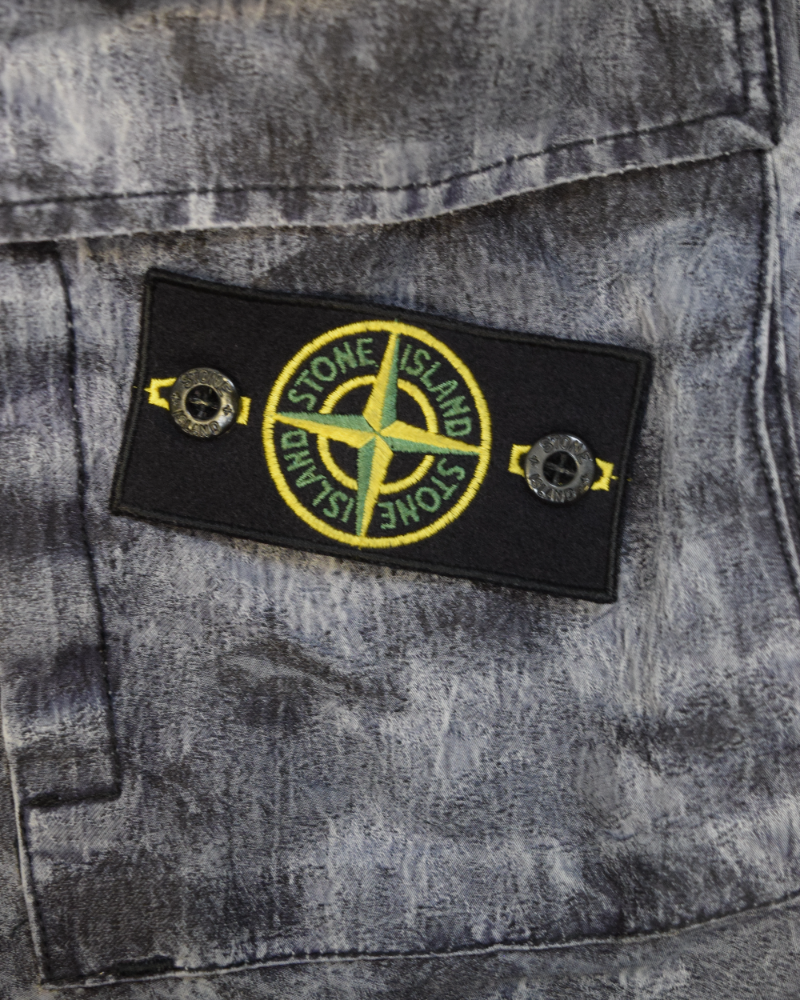 Stone island DPM Jacquard Plated Riot Mask Jacket Grey detail view