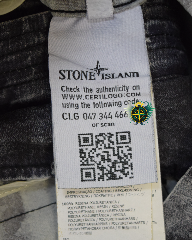 Stone island DPM Jacquard Plated Riot Mask Jacket Grey detail view