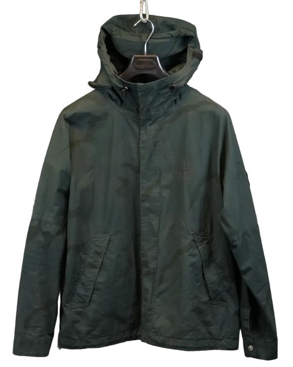Stone island X Supreme Brushed Cotton 2C Camo - OVD Riot Mask Jacket Blue front view