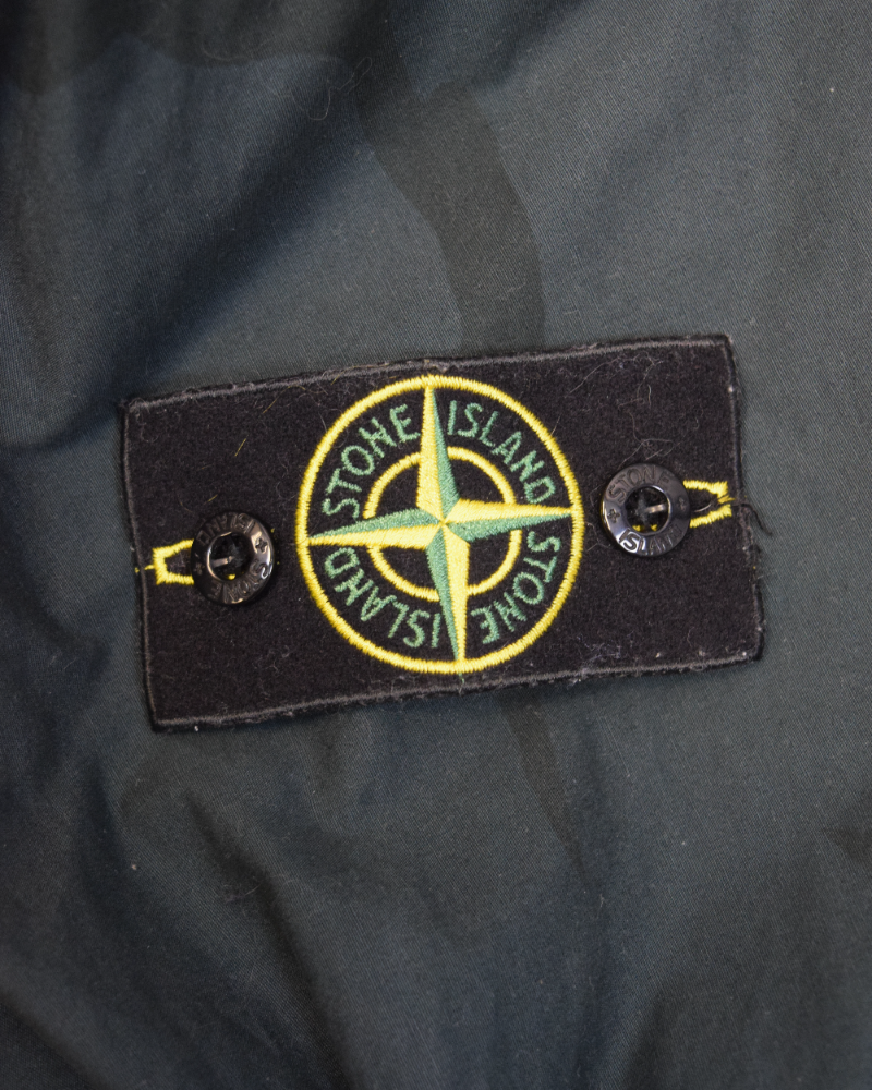 Stone island X Supreme Brushed Cotton 2C Camo - OVD Riot Mask Jacket Blue detail view