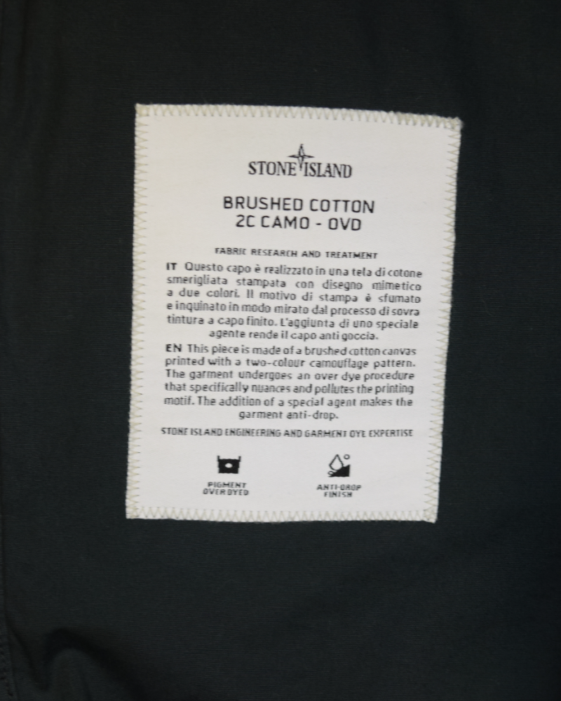 Stone island X Supreme Brushed Cotton 2C Camo - OVD Riot Mask Jacket Blue detail view