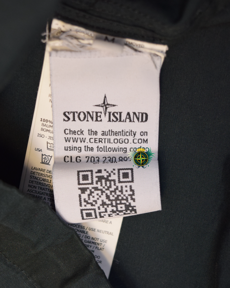 Stone island X Supreme Brushed Cotton 2C Camo - OVD Riot Mask Jacket Blue detail view