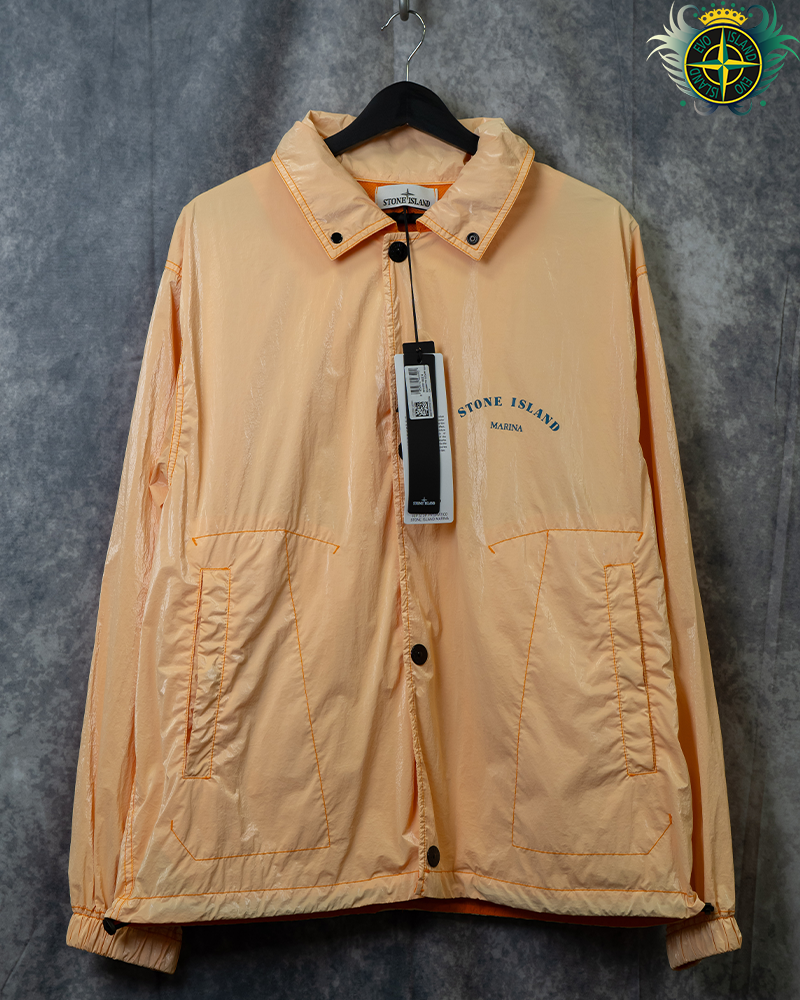 Stone Island Ripstop Prismatico Marina Jacket Orange - M