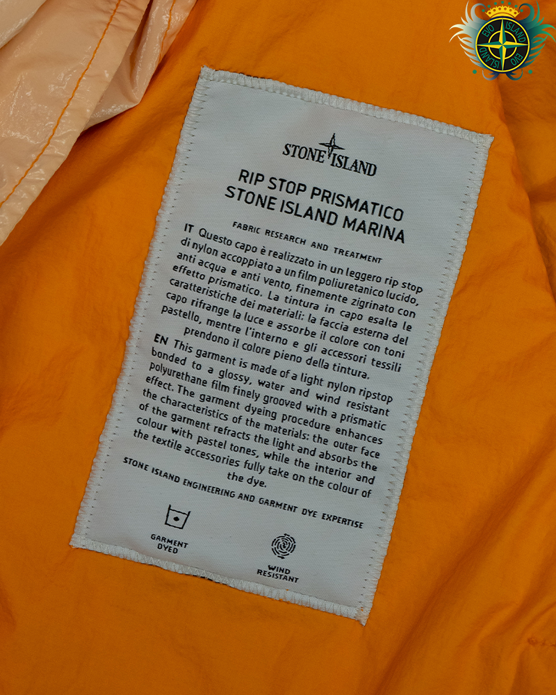 Stone Island Ripstop Prismatico Marina Jacket Orange - M