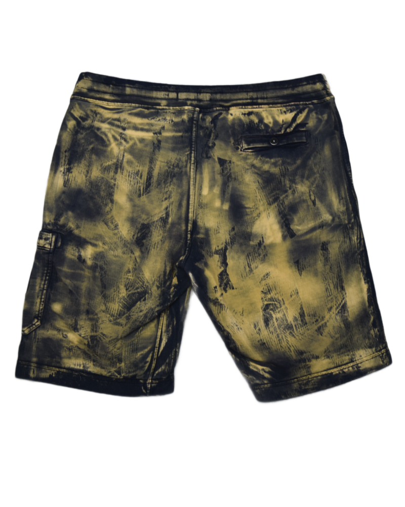 Stone Island Snowbeast Custom Corrosion Bermuda Jogger Shorts Navy Blue back view