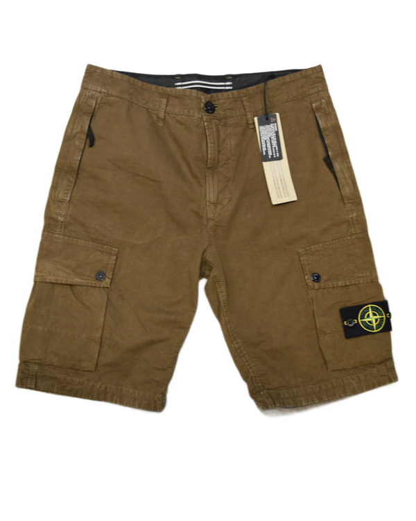 Stone Island Cargo Shorts Brown front view